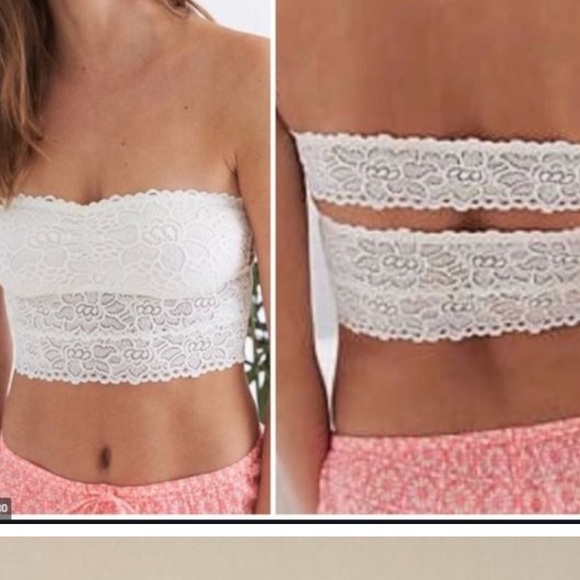 Medium Aerie Lace navy strapless bandeau bralette - Picture 6 of 6